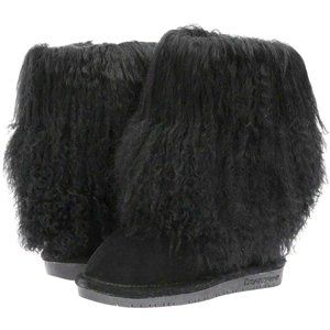 NN Bearpaw Girls Sz 12 Fur Fringe UGG Style Boots